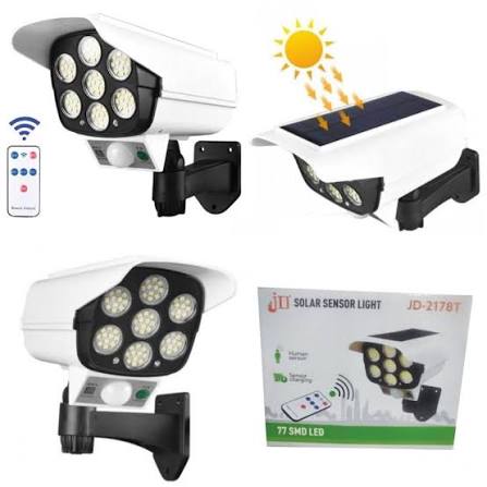 LAMPARA SOLAR TIPO CAMARA DE VIGILANCIA
